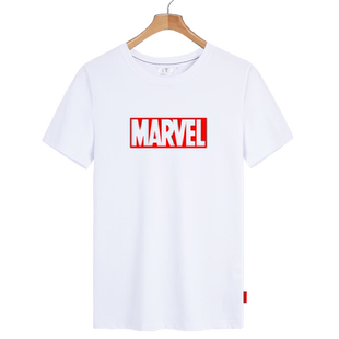 漫威短袖T恤衫marvel死侍美国队长钢铁侠衣服男女电影周边半截袖