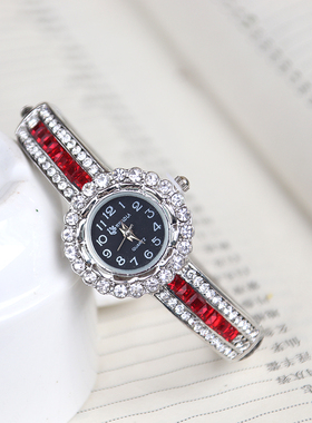 正宗景泰蓝日韩时尚手表镶钻牡丹花型手镯首饰品手环开口活扣女