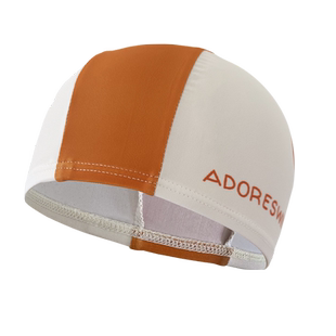 爱多尔清仓特价高弹透气锦纶布舒适护耳长发游泳帽儿童不勒头