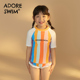 爱多尔女童分体泳衣彩虹原创设计可爱防晒公主风泳装 儿童 2024新款