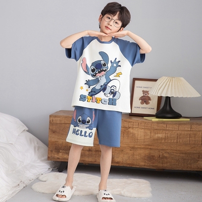 青少年新款圆领夏季短袖薄款套装