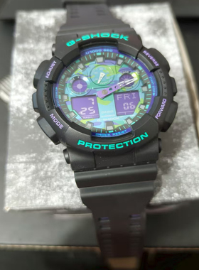 【李现同款】卡西欧变色龙防水防震双显运动石英机芯男表GA-100BL