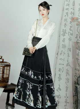 新款明制汉服女女成款高端轻奢红色马面裙敬酒服秋冬套装古风女装