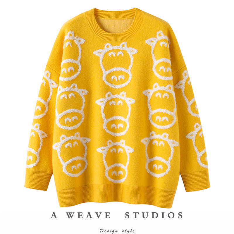 好靓丽的颜色!品牌纱线 圣诞红高密羊绒毛衣女秋冬加厚