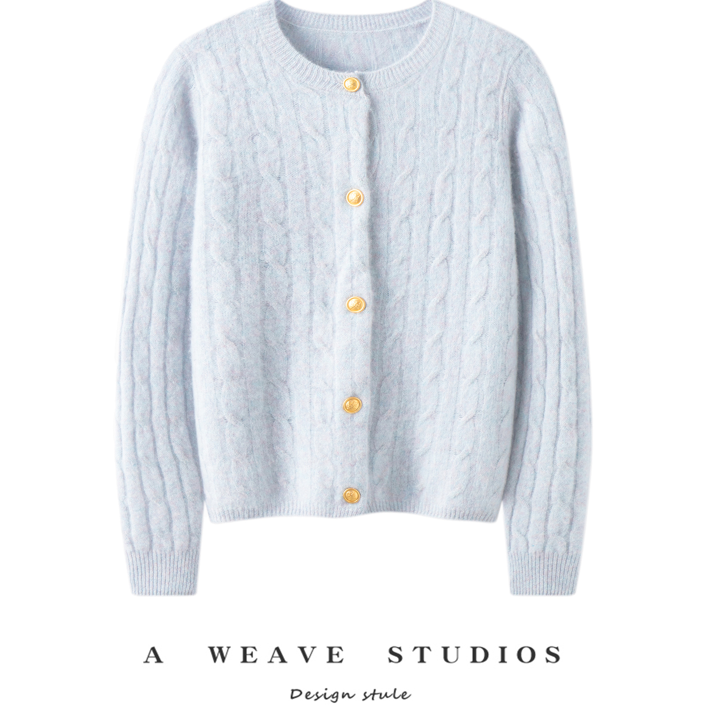 金银丝超柔软的山羊绒开衫毛衣女秋冬新品圆领针织纯羊绒毛衣外套