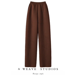 直筒休闲裤 子女外穿纯羊绒阔腿裤 加厚密织羊绒裤 爱到心尖上