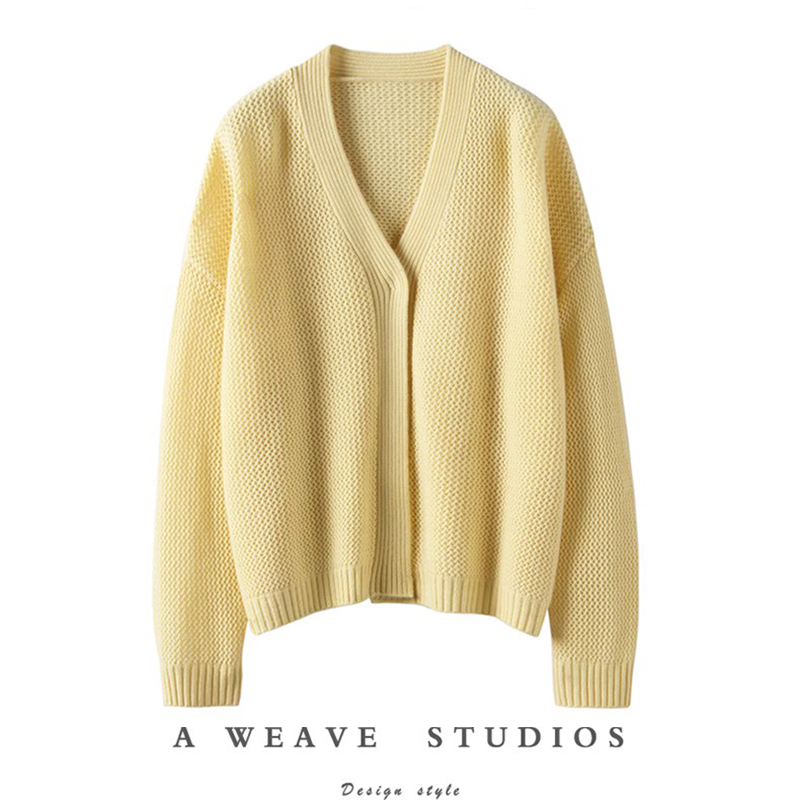 镂空气质羊绒开衫开衫春夏外套