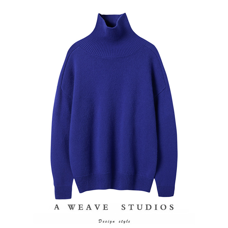 松加厚套头羊绒针织衫