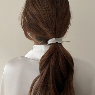 韩国发饰简约气质镂空树叶子发夹盘发韩版时尚优雅发簪头饰品