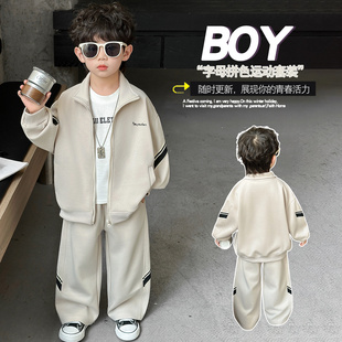 男童卫衣套装春季2026新款洋气儿童时髦春天衣服宝宝春秋款两件套