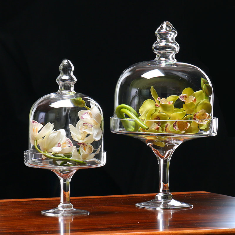 玻璃高脚蛋糕盘样板房样板房软装