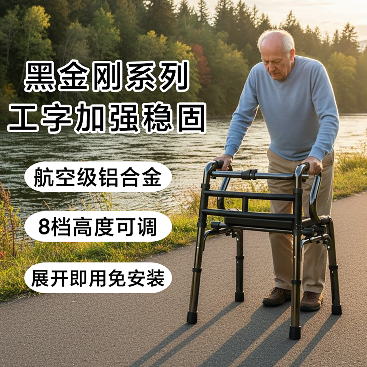 贝石老人行走助行器腿无力可坐老年人走路专用正品术后康复训练,医疗器械,助行器（器械）,淘宝优惠券,粉丝福利购,淘宝优惠卷