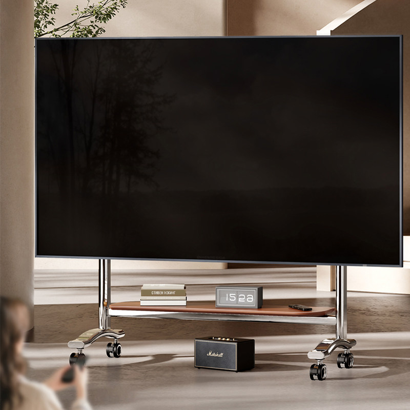 不锈钢电视移动支架电视柜