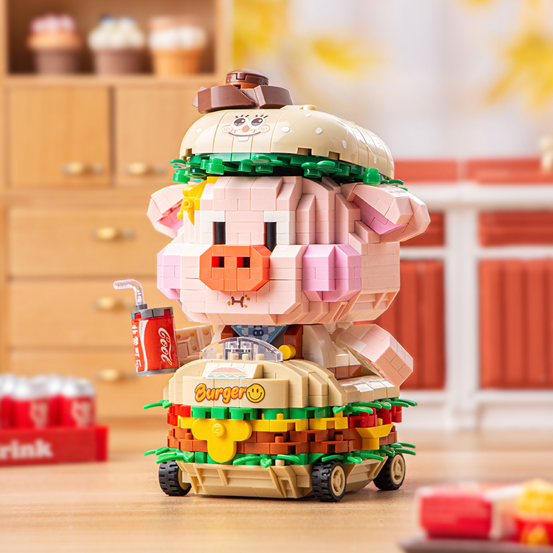 LOZ积木汉堡猪益智12岁以上