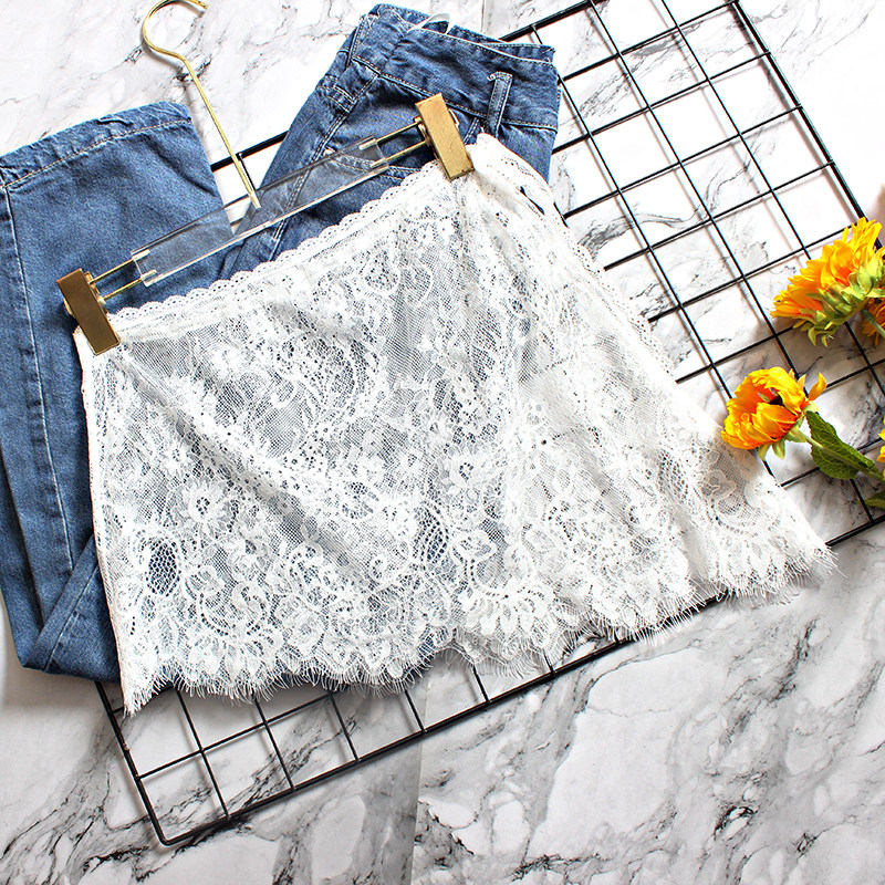 叠穿神器韩国透视蕾丝下摆系带裙帘高品质纱裙围裙半身裙屁帘女