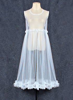 网纱连衣裙叠穿透视日系罩衫内搭罩裙秋冬吊带宽松超仙外搭背心裙