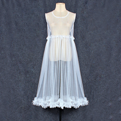 叠穿网纱连衣裙韩系日系大摆罩衫