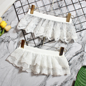 饰短裙 蕾丝假下摆屁帘裙卫衣叠穿搭配春秋内搭遮胯辣妹女白层次装
