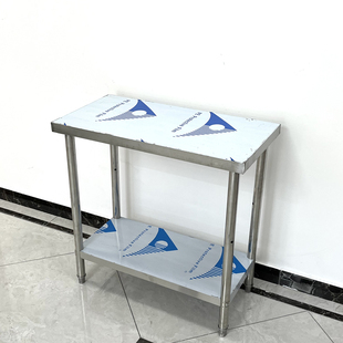 不锈钢摆摊桌子工作台子落地多层家用厨房餐桌阳台书桌落地操作台