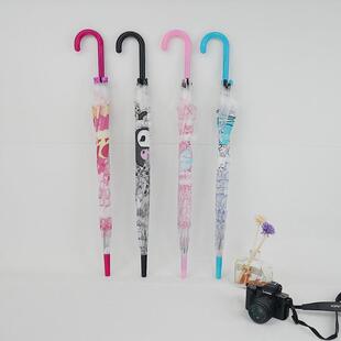 厂家创意磨砂儿童雨伞学生卡通自动伞长柄礼品伞可做广告伞