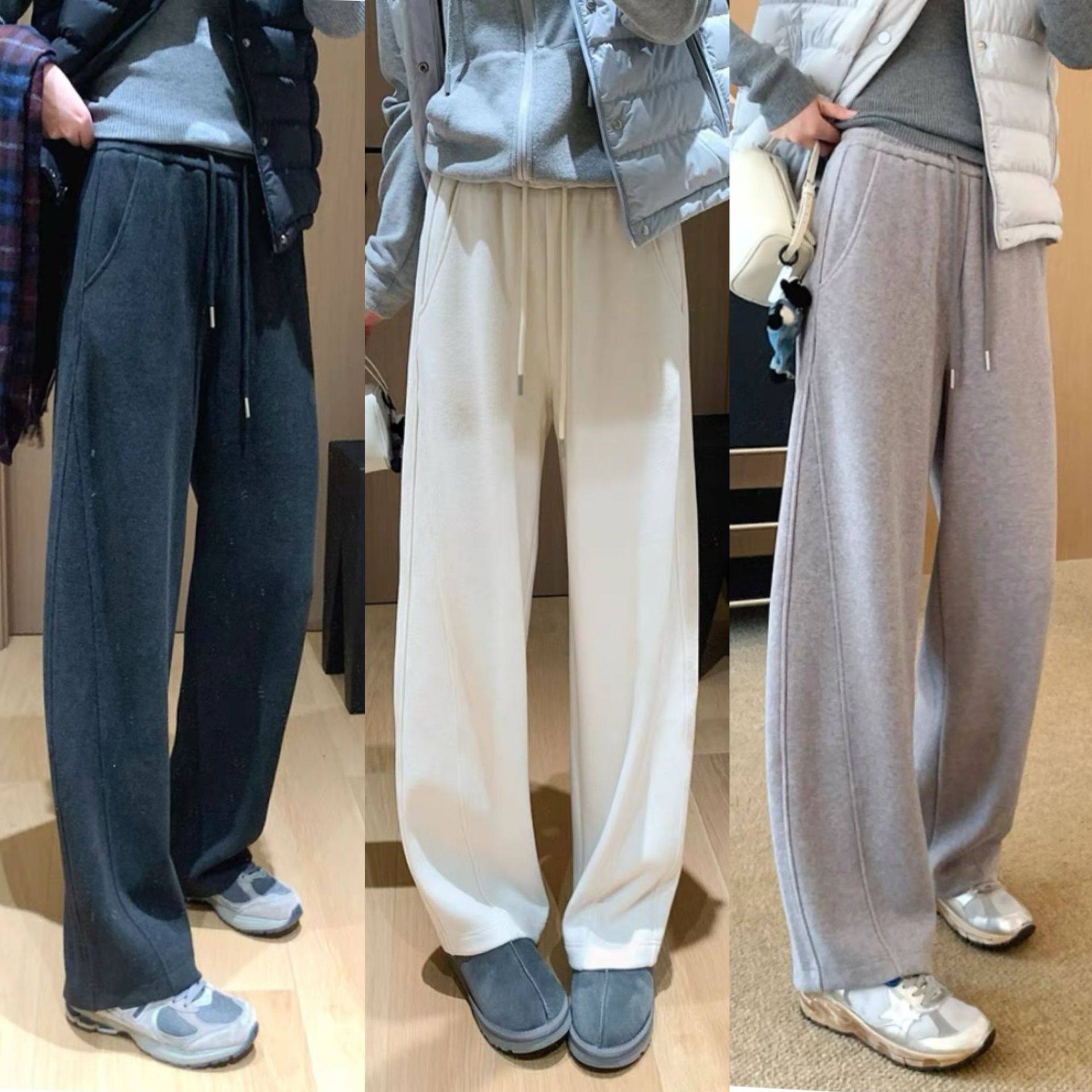 糯糯镰刀裤！440g仿羊绒感显瘦卫裤侧缝阔腿休闲裤毛呢裤子SC1503,女装/女士精品,休闲裤,淘宝优惠券,粉丝福利购,淘宝优惠卷