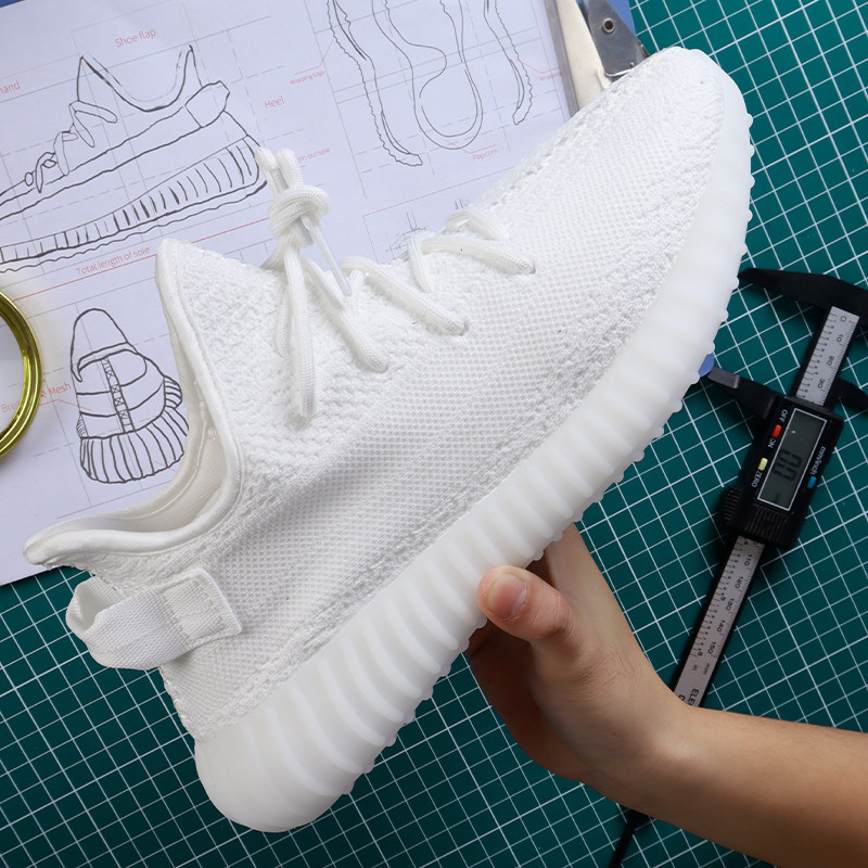 柏宜椰子鞋男350真爆全白色夏季透气休闲鞋男鞋轻便运动鞋跑步鞋