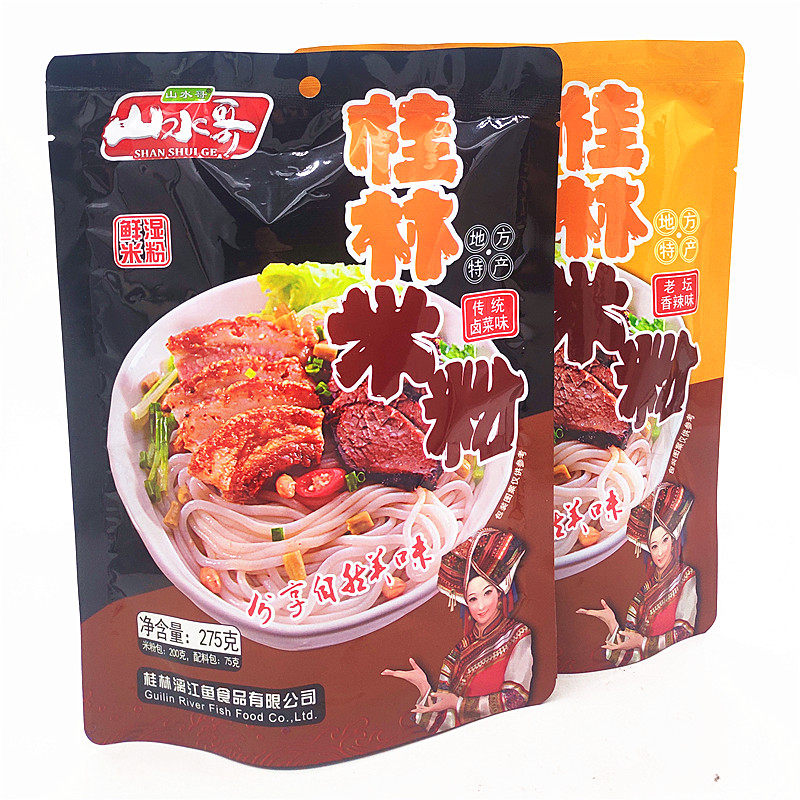 桂林特产漓江山水哥275克桂林米粉传统卤菜味香辣卤肉味鲜湿米粉