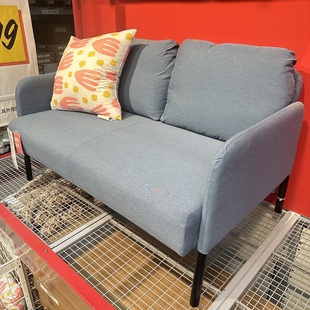 IKEA宜家鲁斯达双人沙发租房简约布艺沙发小户型客厅会客沙发正品