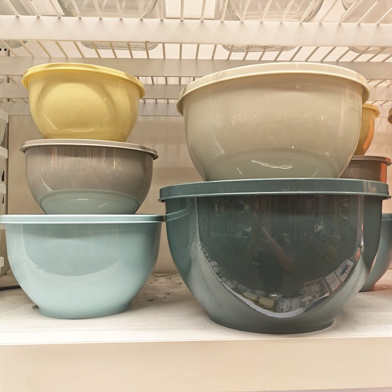 宜家加尼提伦塑料搅拌碗套装 彩色厨房揉面盆洗菜沙拉碗五件套