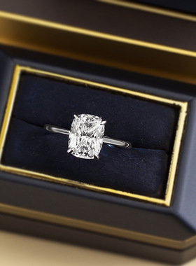 隆隆金珠宝新款S925银7*9肥方戒指女日常经典百搭欧美跨境直播款