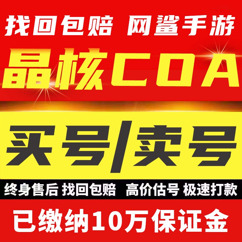 晶核COA账号手游出售买号卖号天空套狂战士神话装备成品号回收