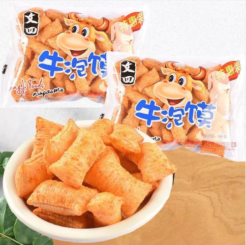文四牛泡馍42g膨化零食品8090后经典怀旧空心零食网吧小卖部零食
