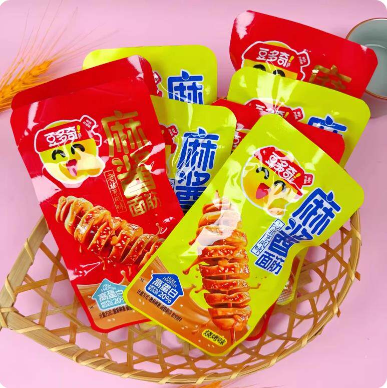 【2斤装】豆多奇麻酱面筋烧烤味香辣味手撕面筋散装即食北京风味