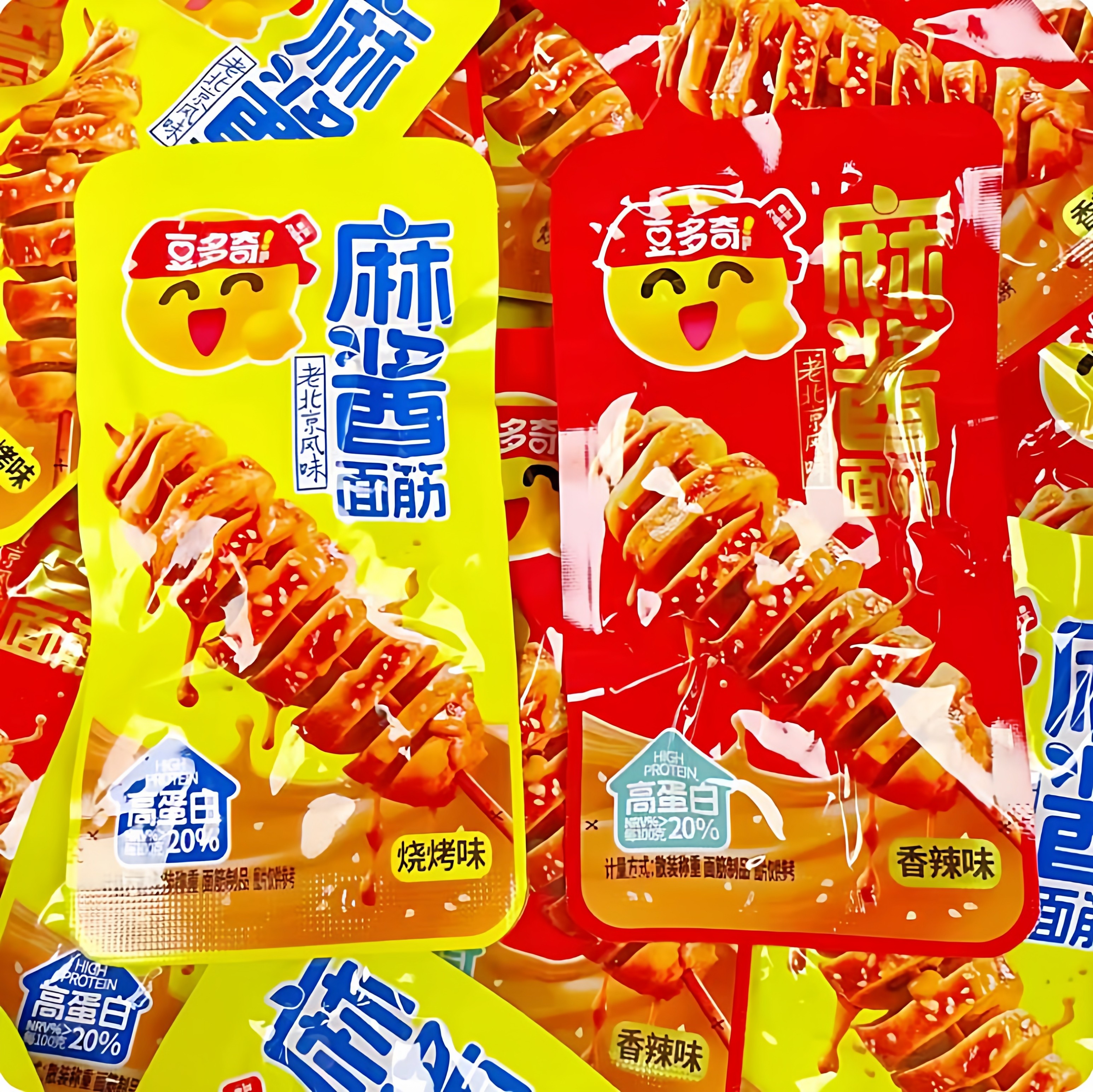 豆多奇麻酱面筋烧烤味香辣味手撕面筋散装即食北京风味解馋零食