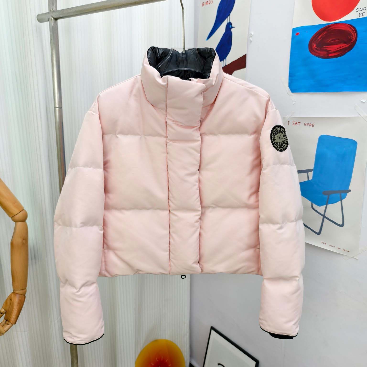 新款大码鹅羽绒服立领黑标女士东北雪乡棉服短款夹克外套男2266WB