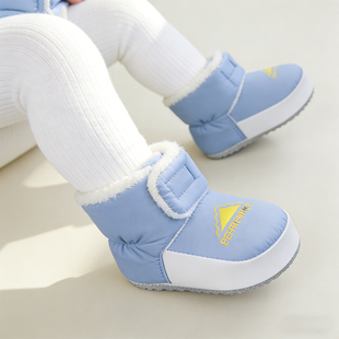 袜防掉男童学步鞋 小月龄婴儿棉鞋 外出鞋 子6到12个月保暖鞋 婴儿鞋
