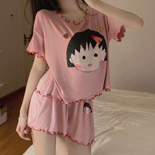 睡衣女款 套装 夏季 短裤 可爱小丸子家居服 莫代尔纯棉短袖 2025年新款