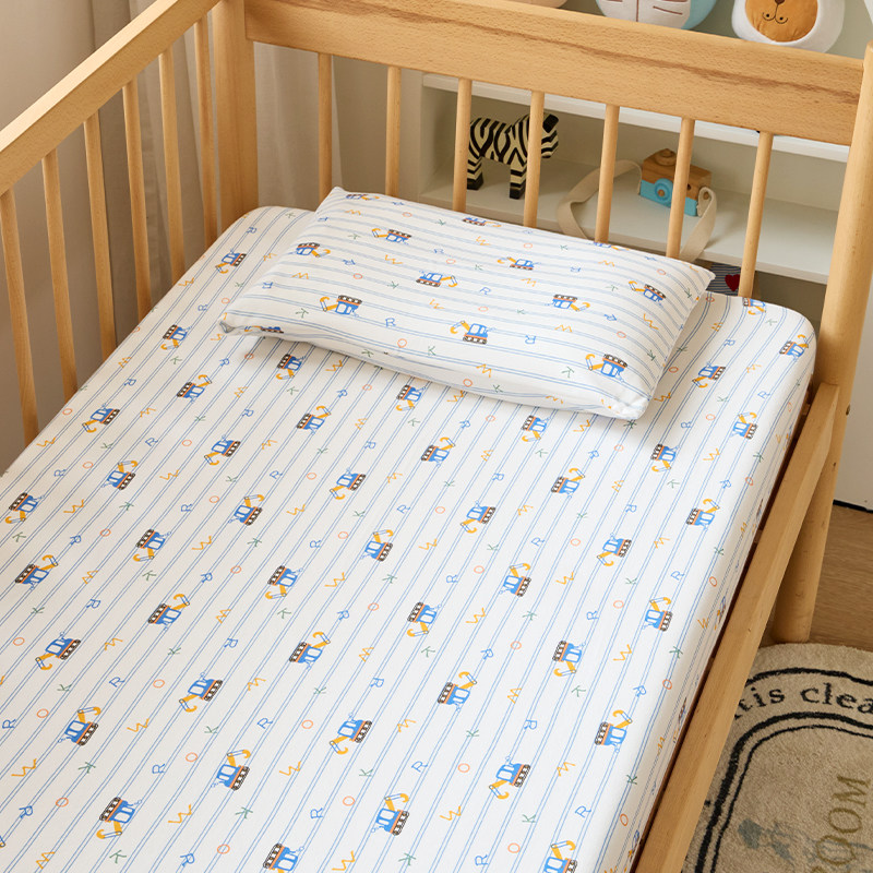 定制A类婴儿床笠单件全棉针织床罩宝宝纯棉床单幼儿园床上用品