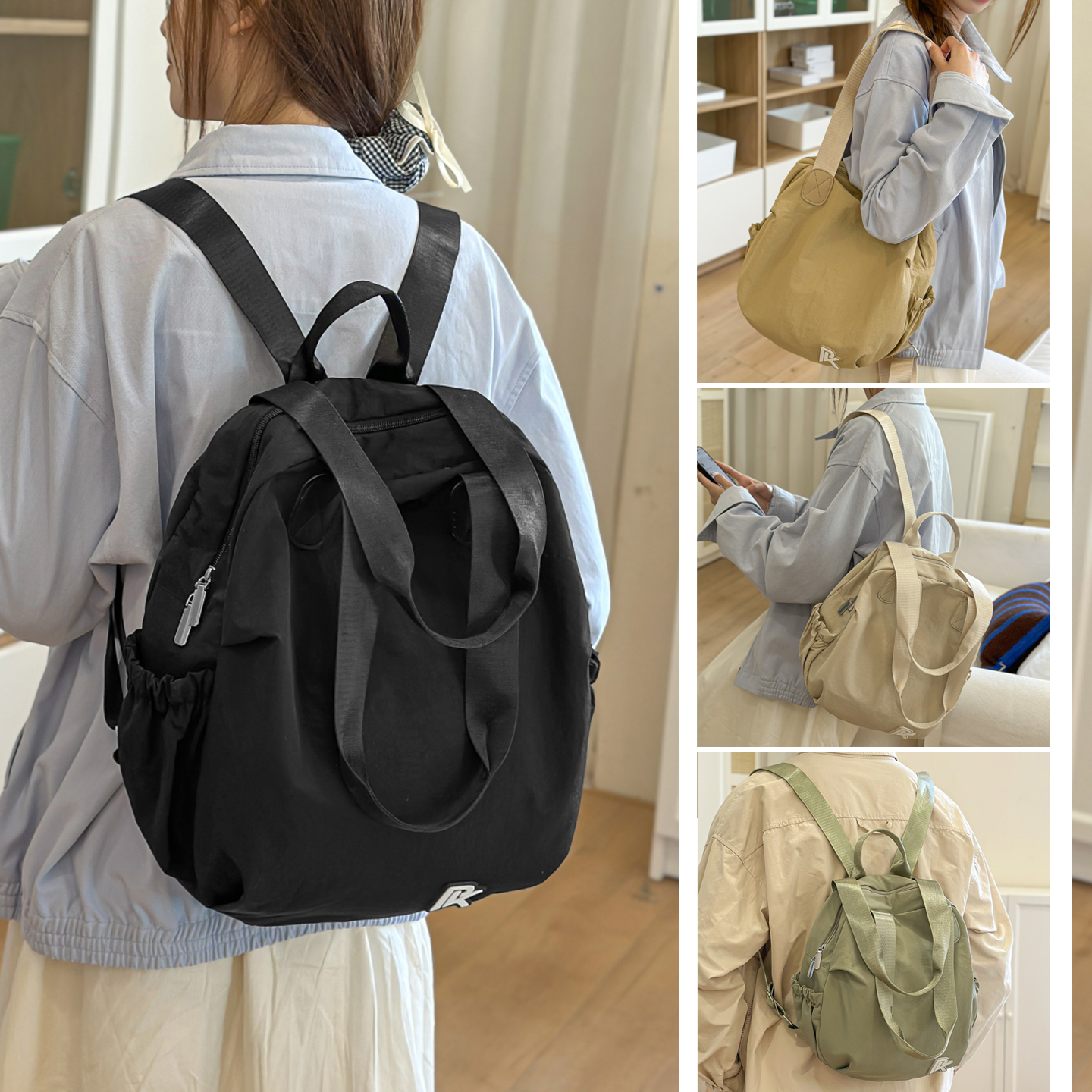 小清新双肩包男女多功能户外运动