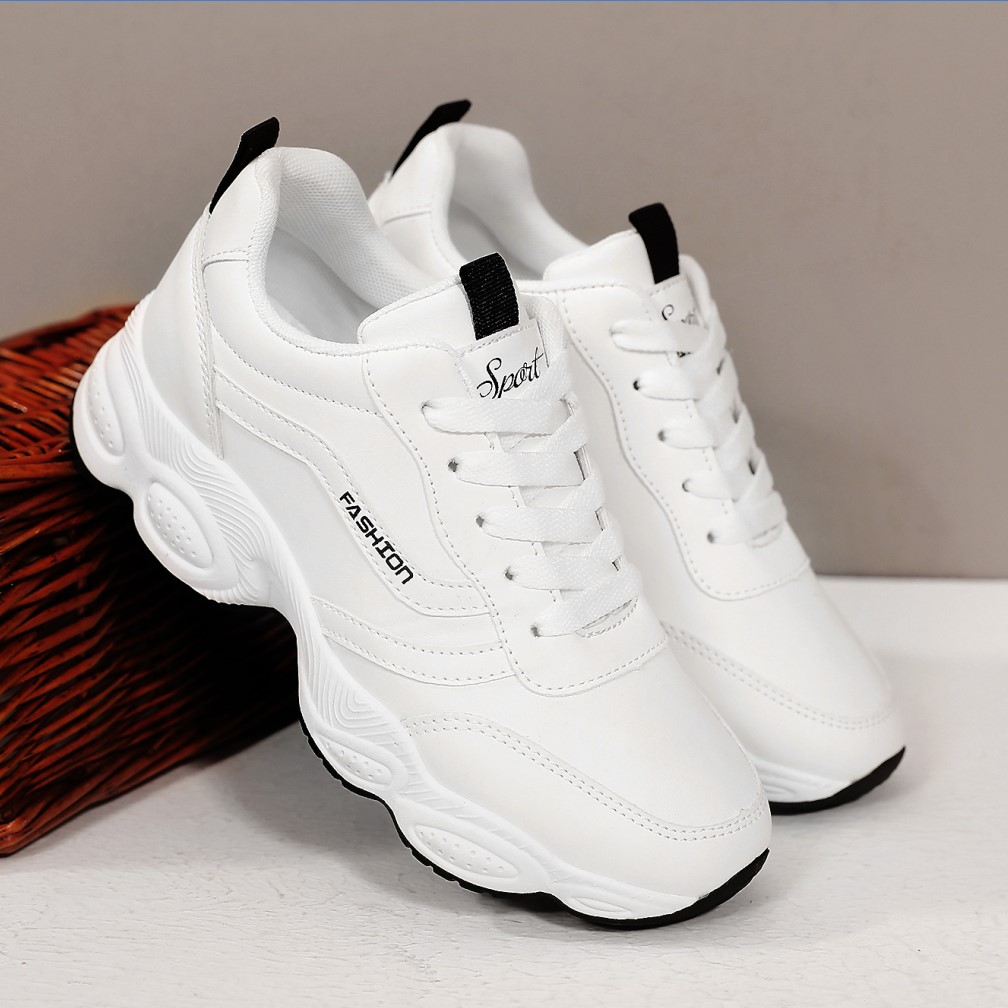 百搭新款ins潮中学生透气小白鞋