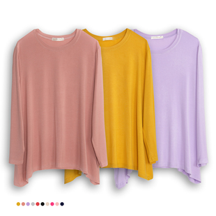 薄款 纯色大码 瑜伽休闲宽松月子家居服 短袖 春夏秋女睡衣莫代尔长袖