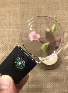 义乌LED带灯便捷可挂ok-168迷你指南针放大镜