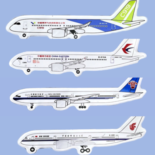 国航南航东航商飞C919飞机模型创意亚克力冰箱贴文创礼品飞友收藏