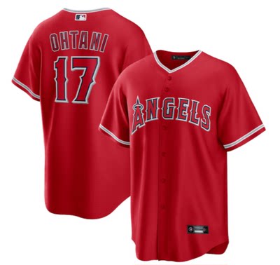 LA Angels天使队棒球服17号OHTANI 道奇队大谷翔平球衣比赛服刺绣