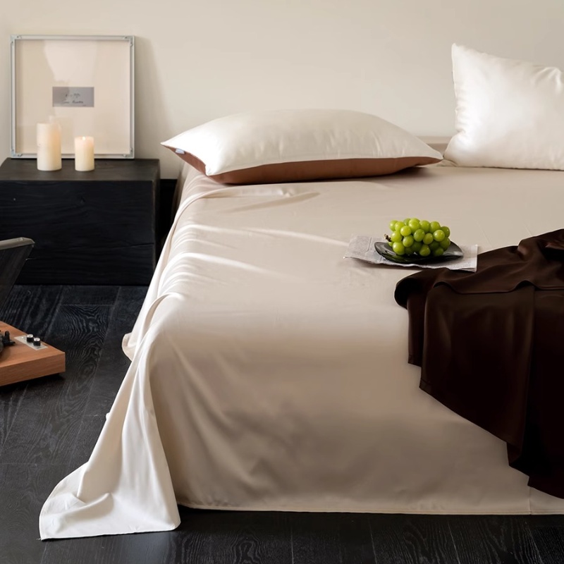 高级感天丝床单单件夏季真丝纯色单人凉感裸睡冰丝被单枕套三件套