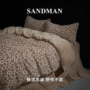加厚野性豹纹牛奶绒四件套珊瑚法兰绒被套高级感保暖床上用品 冬季