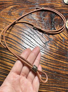 可调节植鞣革头层牛皮绳吊坠皮绳