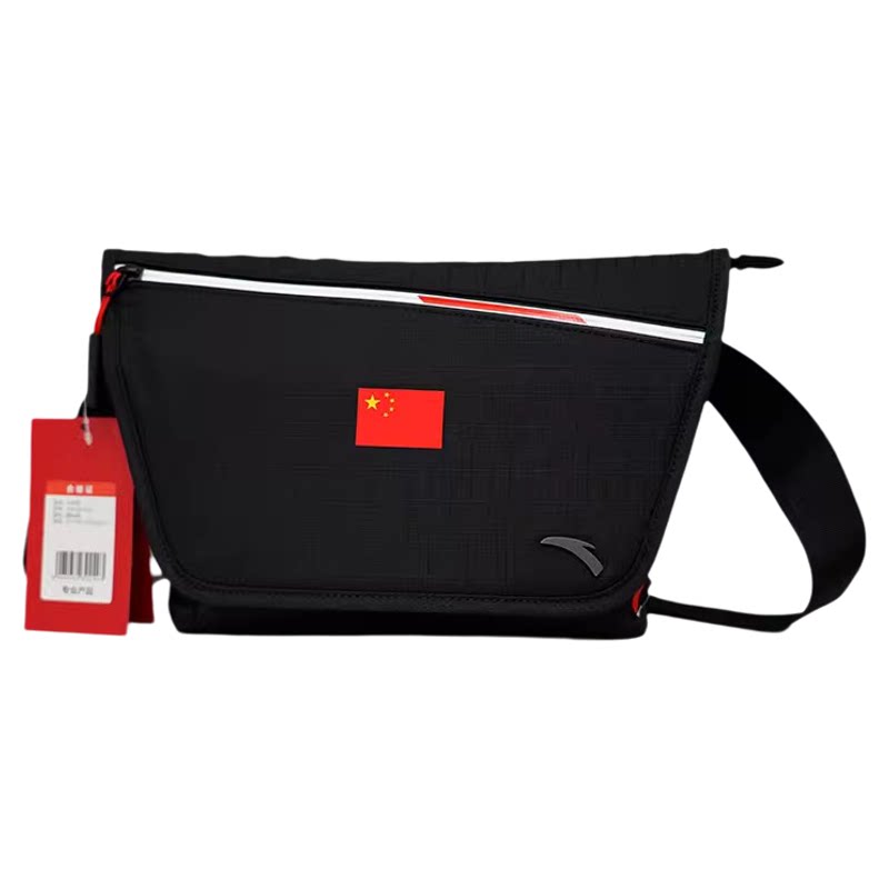 安踏2023赞助国家队运动随身腰包国旗款男女同款单肩包小挎包胸包