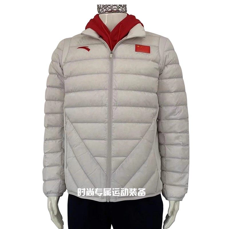 安踏2022北京五环刺绣轻薄羽绒服