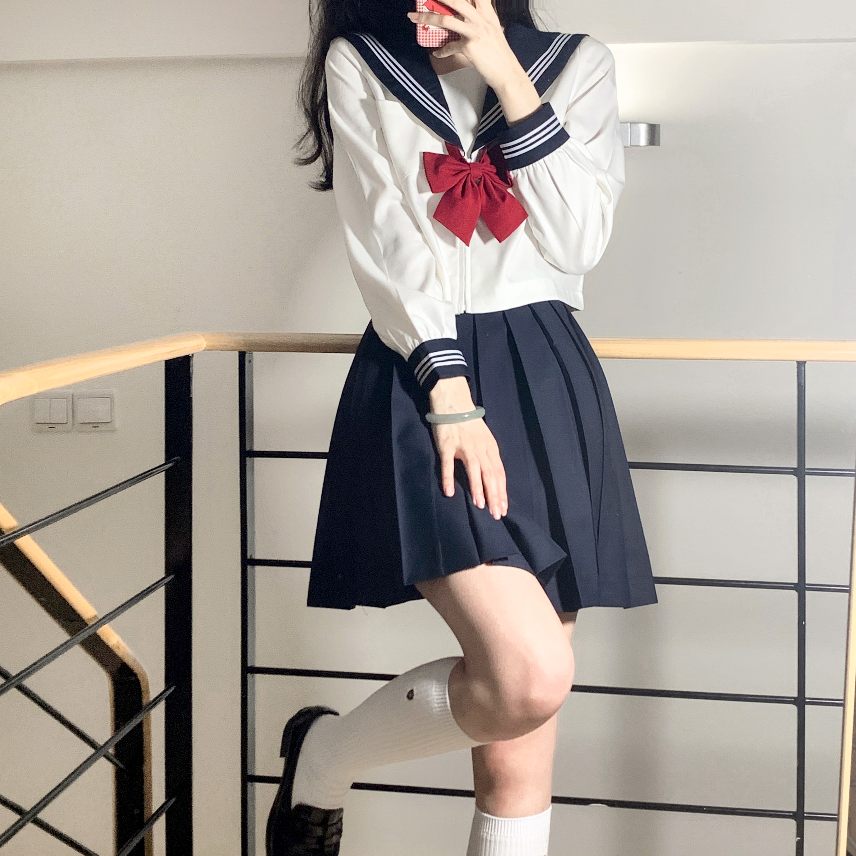 正统关西襟白三本jk基础款水手服